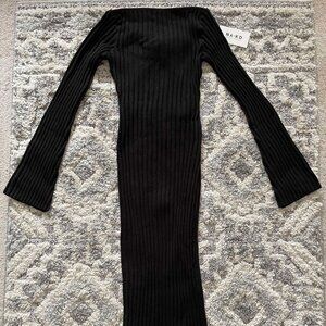 Knitted Black Midi Dress